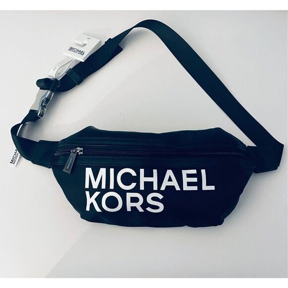 NWT Gorgeous Michael Kors Signature Sling Bag Fanny Pack with Silver Hardware main image 10
